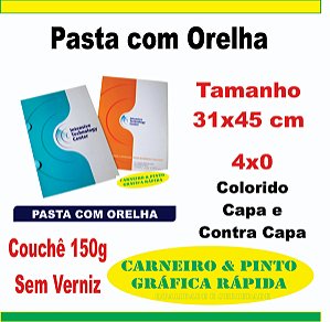 PASTA C/ ORELHA COUCHÊ 150G SEM VERNIZ 31X45 cm