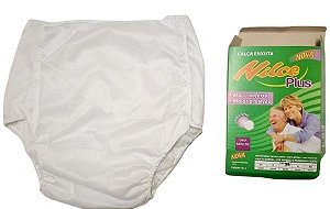 Calça Plastica Geriátrica Adulto Com Forro Duplo e  Botão Nilce