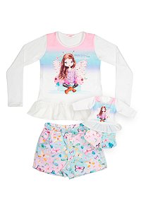 Conjunto borboleta Manga longa