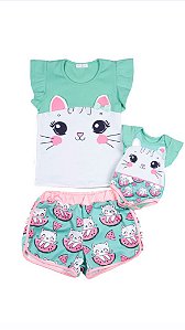 Conjunto gato melancia (Cód. LY002
