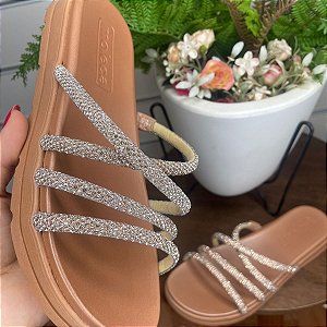 papete 4 tiras strass moleca