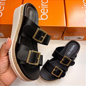 Tamanco Anabela Beira Rio Fivela