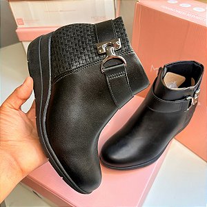 Bota Modare Cano Curto Confortável Anabela