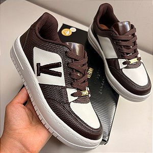 Tênis Vizzano Feminino Casual Plataforma Branco e Café