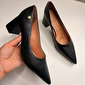 Scarpin Vizzano Feminino Salto Bloco Bico Fino Clássico