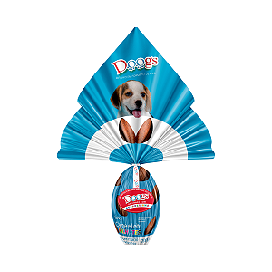 Ovo de Páscoa Doogs para cães filhotes, 200g - Sabor Carne e Leite