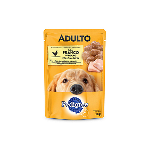Ração Úmida Pedigree Sachê Frango ao Molho para Cães Adultos, 100g