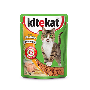 Ração Úmida KiteKat Sachê Frango ao Molho para Gatos Adultos, 70g