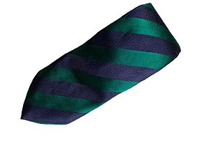Gravata Andrew Ties Verde Com Listra S Azul Marinho