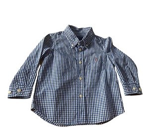 Camisa Infantil Xadrez Azul E Branco Gant