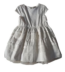 Vestido Manga Princesa Rodado Babados Brilho