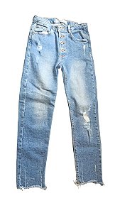 Calça Jeans Infantil Com 4 Botões Na Frente