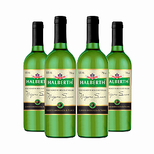 Kit 4 Vinho Branco Halberth Niágara Suave 750ml