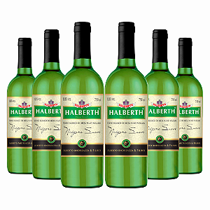 Kit 6 Vinho Branco Halberth Niágara Suave 750ml