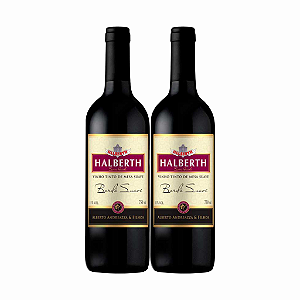 Kit 2 Vinho Tinto Halberth Bordô Suave 750ml