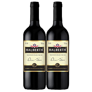 Kit 2 Vinho Tinto Halberth Demi - sec 750ml