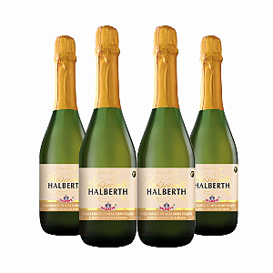 Kit 4 Vinho Halberth Frisante Branco Suave 660ml