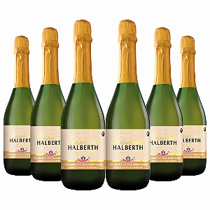 Kit 6 Vinho Halberth Frisante Branco Suave 660ml