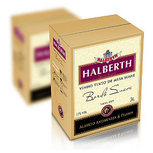 Vinho Tinto Halberth Bordô Suave Bag In Box 3 L
