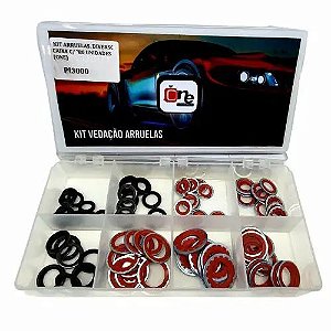 KIT ARRUELAS PARA AR CONDICIONADO AUTOMOTIVO CAIXA COM 80 PEÇAS ONE AUTO PARTS