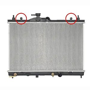 RADIADOR DE ÁGUA NISSAN TIIDA MOTOR 1.8 2008>2013 C/S AR CONDICIONADO CAMB AUT/MAN ALUMÍNIO BRASADO OEM 21460-EL000