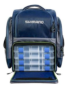 Mochila De Pesca Shimano Back Pack Xl Com 4 Estojos (Lançamento)