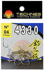Anzol 4330  Nickel Alta Resistência Nº 1 Cartela 10 und Technes