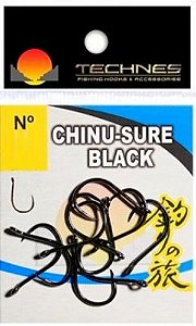 Anzol Chinu Sure Black Nº 9  Cartela 10 und Technes