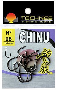 Anzol Chinu  Black Nº 2  Cartela 10 und Technes