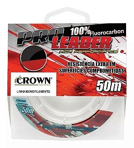 Linha Crown Pro Leader 100% Fluorocarbono - 0,52mm / 38lbs