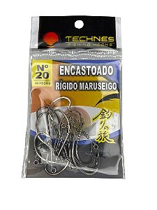 Anzol Maruseigo Encastoado Rigido  N° 18 - Cartela 10und Technes