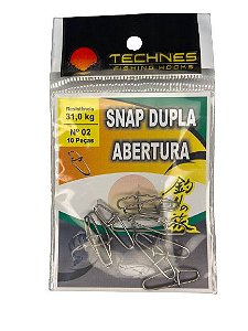 Snap Dupla Abertura N° 02 -  Cartela - C/ 10 und Technes
