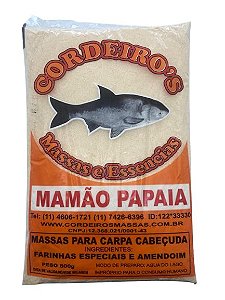 Massa Pesca Isca Em Pó Para Mamão Papaia Carpa Cabeçuda 800gr