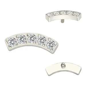 Labret Barra Curva Zirconias