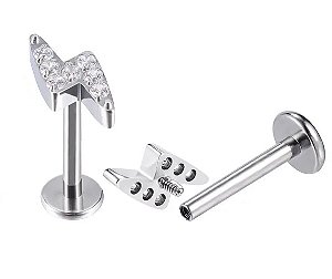 Labret Raio Cravejado