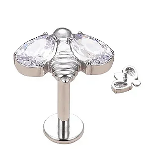 Labret Abelha Zircônia