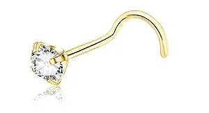 Nostril Ponto de Luz Cravejado PVD Gold