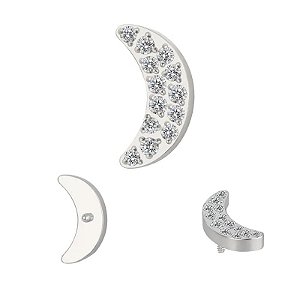 Labret Lua Zircônias Cravejadas