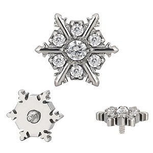 Labret Floco de Neve Cravejado