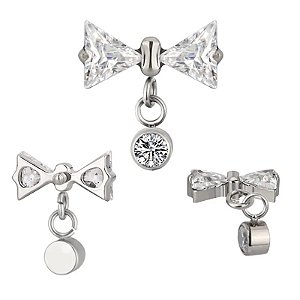 Labret Laço Cravejado