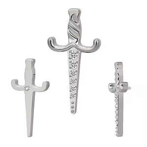 Labret Punhal Cravejado