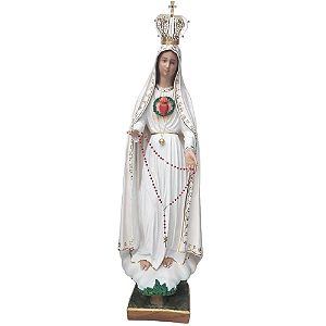 Nossa Senhora de Fátima 118cm em Resina com Coroa