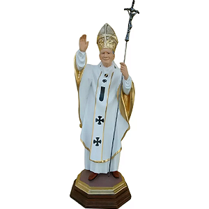 São João Paulo II 68cm em Resina