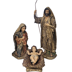 Sagrada Família 62cm em Resina na Pintura Rica