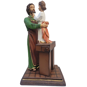 São José Operário com Jesus 110cm em Resina