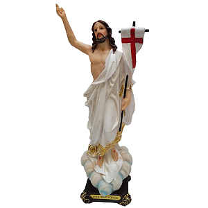 Jesus Ressuscitado 30cm em Resina Importada