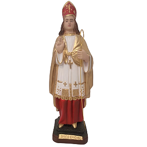 Santo Emídio 31cm em Gesso