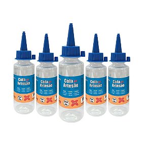 24 COLA SILICONE ARTESANATO ARTESÃO EVA ISOPOR TECIDO 60ML