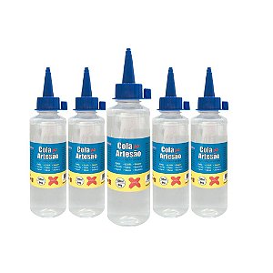 24 COLA SILICONE ARTESANATO ARTESÃO EVA ISOPOR TECIDO 100ML