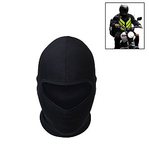 Touca Toca Ninja Balaclava Capuz Motoboy Preta Poliéster